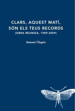 Clars, aquest matí, són els teus records, Antoni Clapés, LaBreu Edicions, 2020
