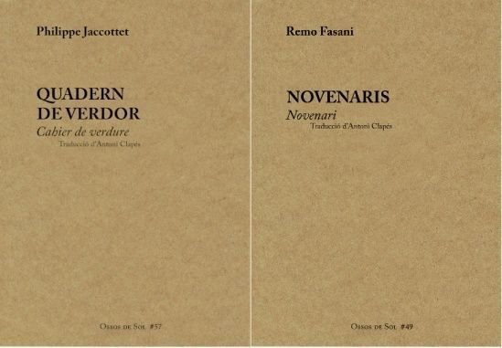 Novenaris, Remo Fasani / Quadern de verdor, Philippe Jaccottet, AdiA, 2020-2021